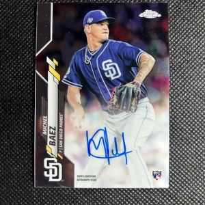 2020 Topps Chrome Michel Baez Rookie RC On Card Auto Autograph #RA-MB San Diego